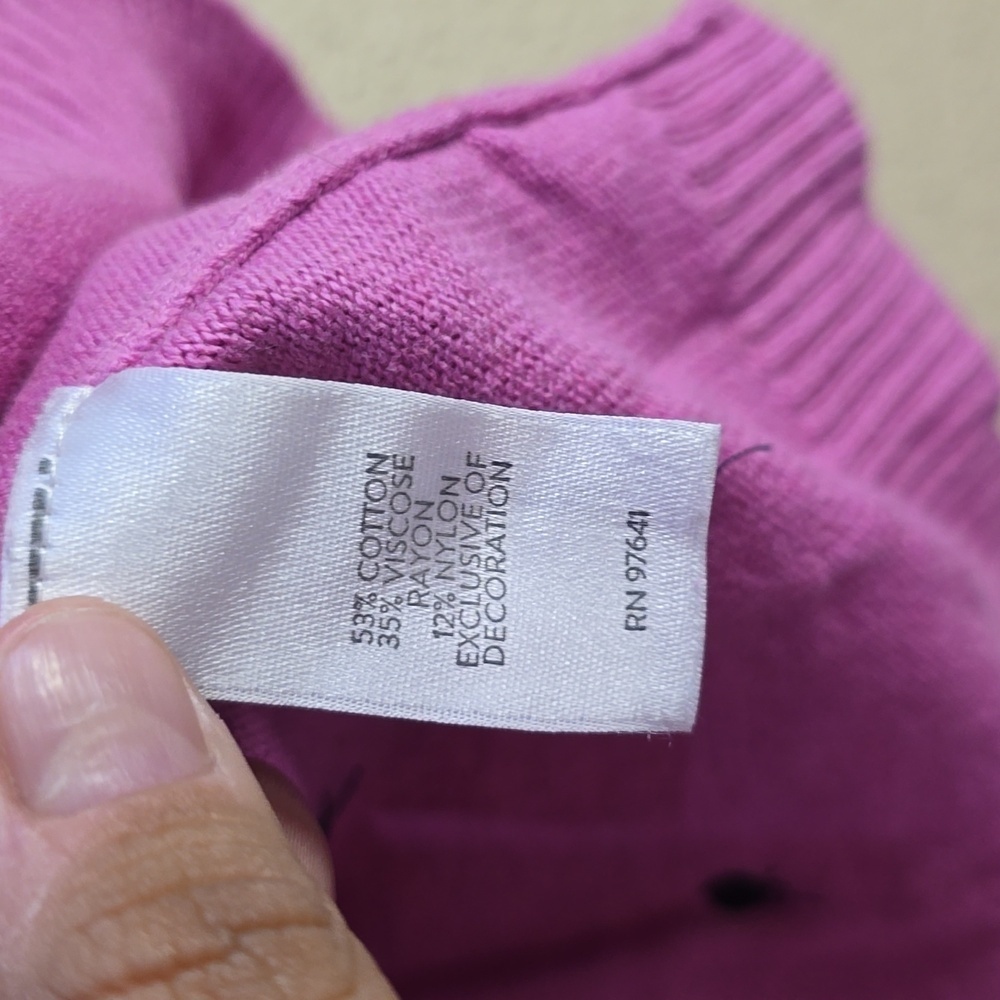 J. Jill Pink 3/4 Sleeve Sweater Top - Picture 4 of 5